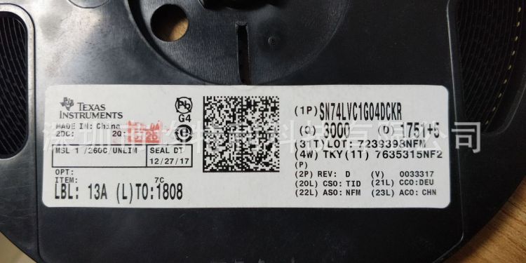 SN74LVC1G04DCKR,品牌：TI代理商
